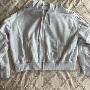Garage Light Gray Zip-Up Hoodie